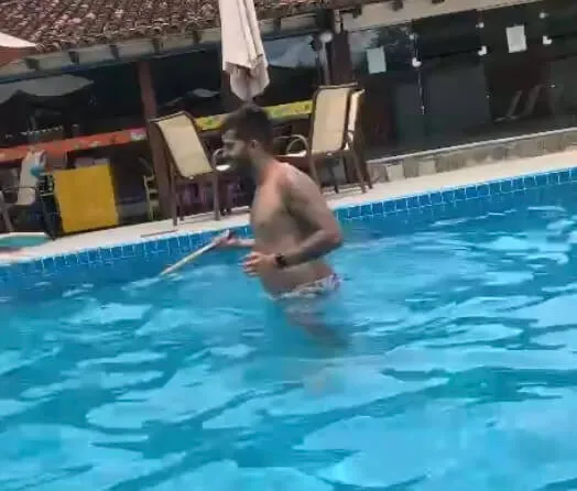Treino na piscina