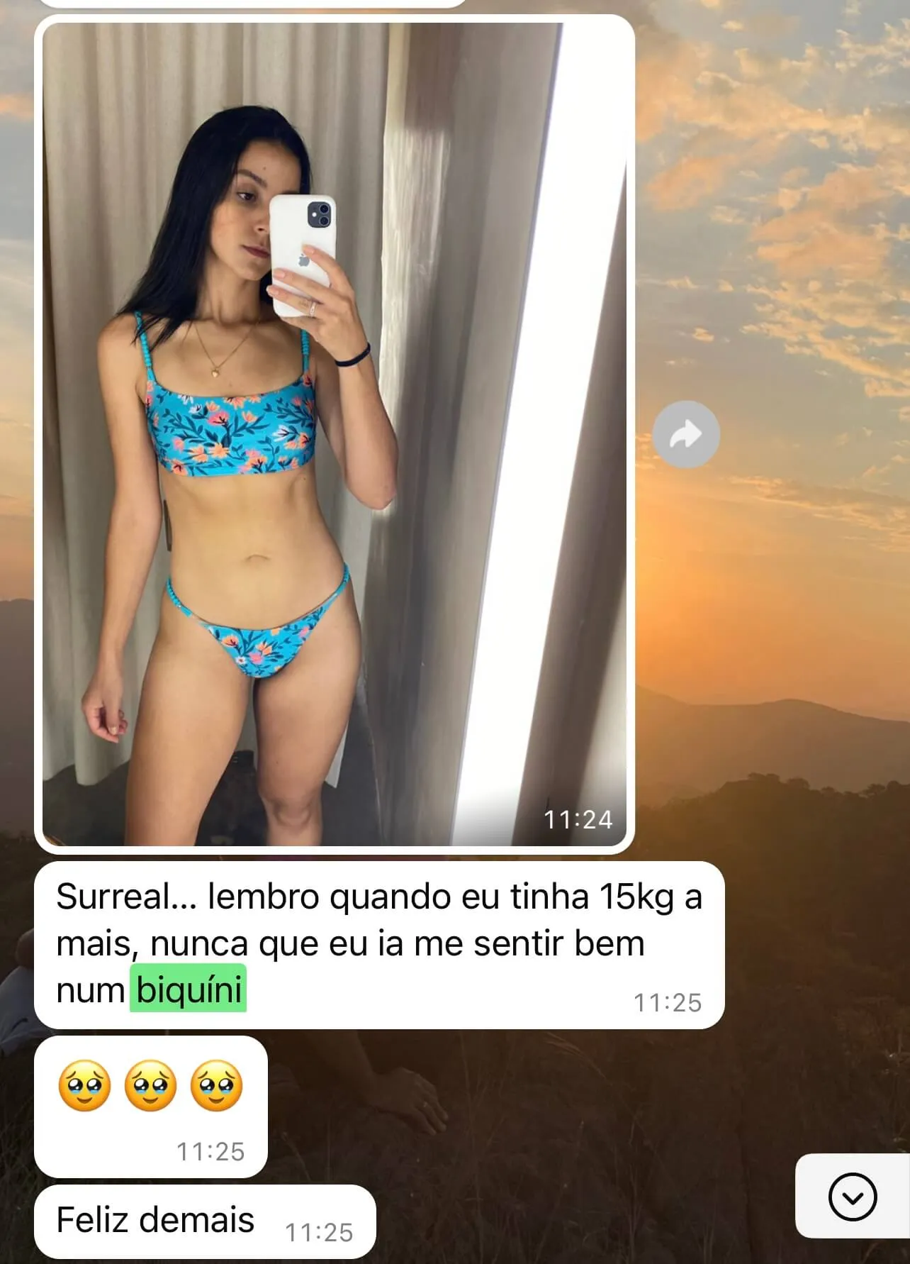 Depoimento real de aluna em biquíni após o método